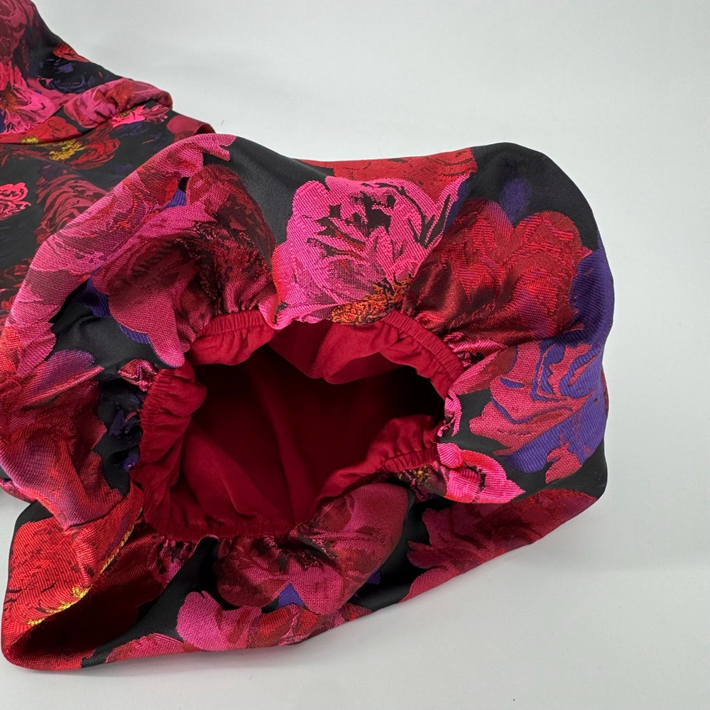 Tuckernuck Pomander Place Camellia Jacquard Lyla Blouse Red Pink Size M - Picture 10 of 12
